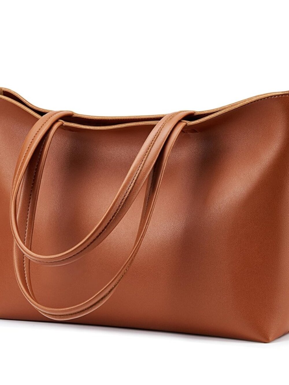 KALIDI Tote Bag Zipper Shoulder Bag Vegan Leather Purses Satchel for Women